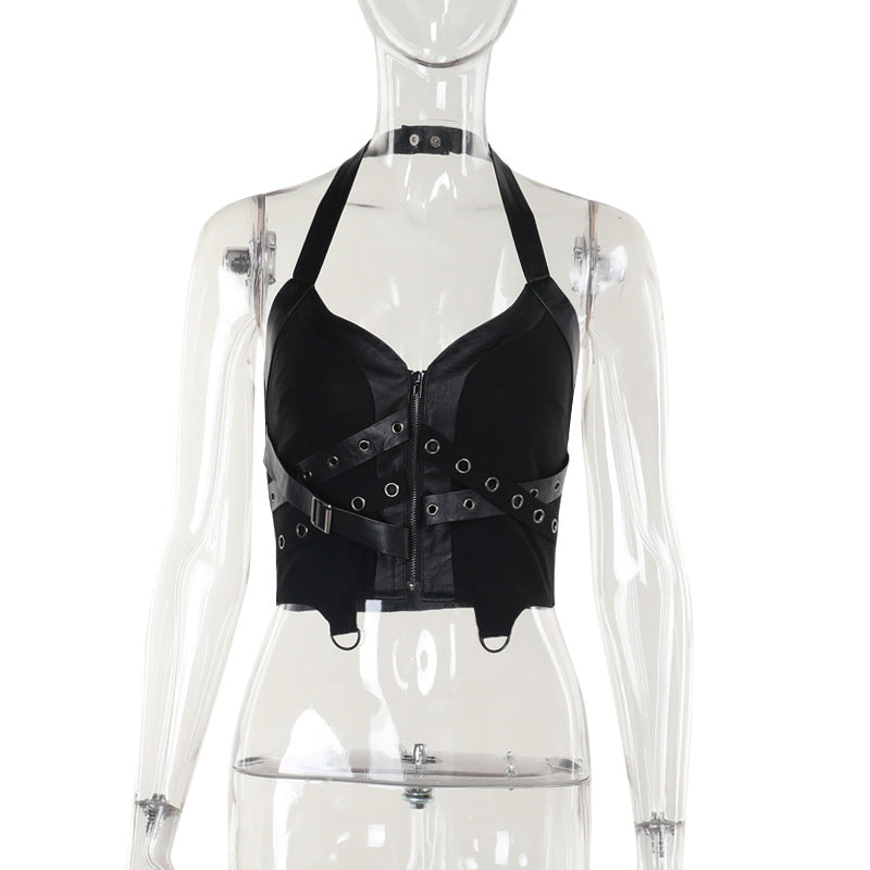 Damen figurbetonte Bluse mit Rüschendetails und Schnürung EB