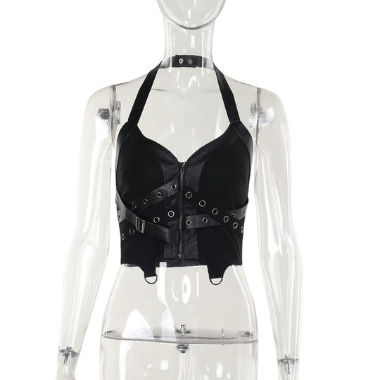 Damen figurbetonte Bluse mit Rüschendetails und Schnürung EB