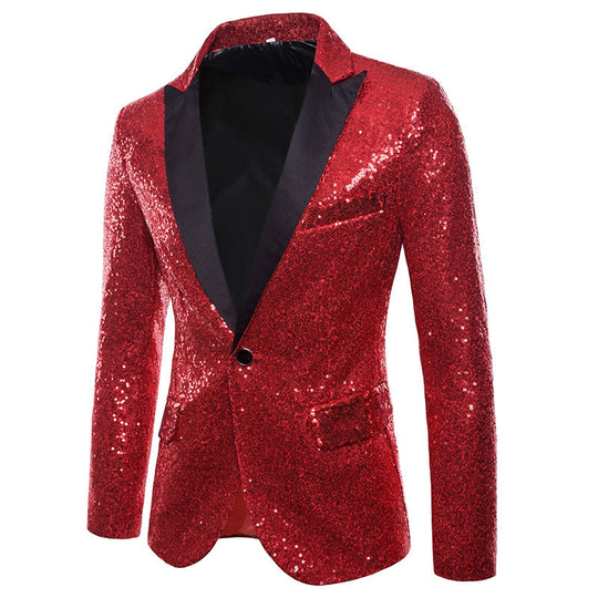 Herren glamouröser Pailletten Blazer EB