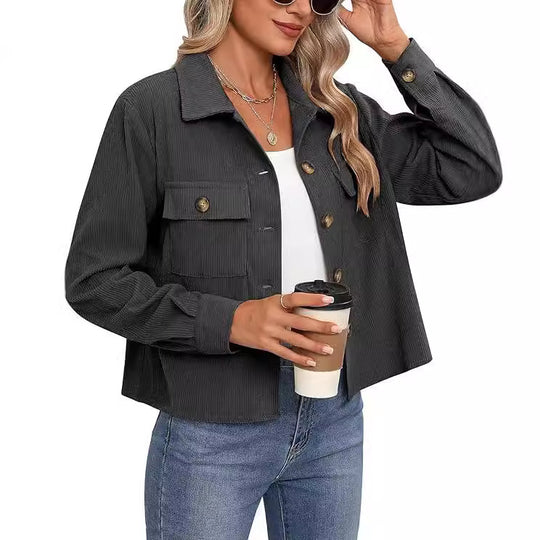 Damen lässige Overshirt-Jacke EB