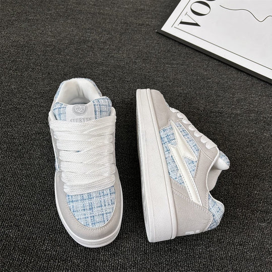 Damen Sneakers mit modischem Textilmuster und komfortabler Dämpfung EB