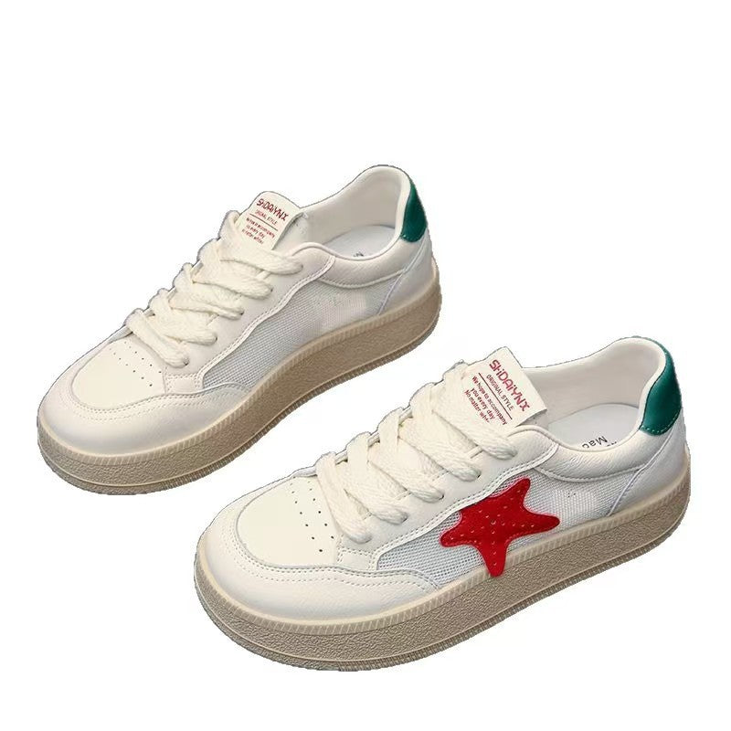 Damen Modische Sneakers mit spielerischem Sternenmotiv und atmungsaktiver Struktur EB