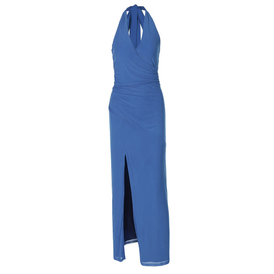 Damen Maxikleid mit sexy Rückenausschnitt und elegantem Schlitz EB