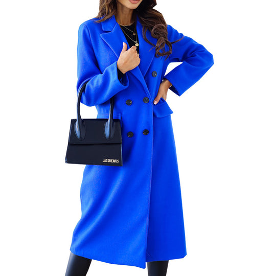 Damen Elegante und modische Wollmantel EB