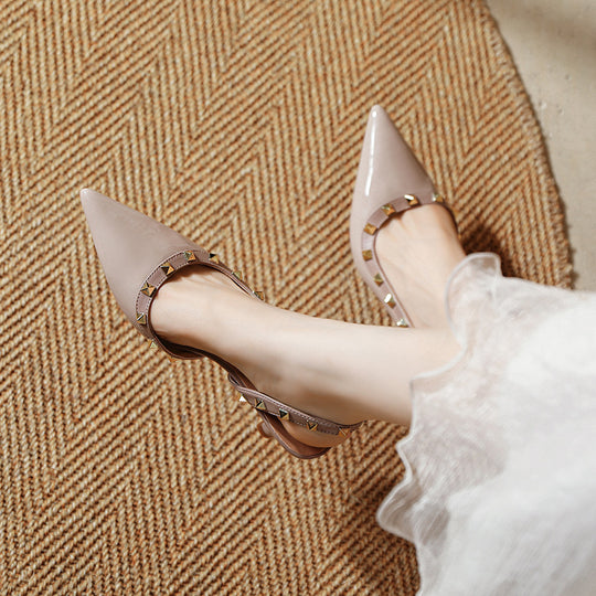 Damen Slingback-Pumps mit strukturierter Oberfläche und glamourösem Schmuckdetail EB