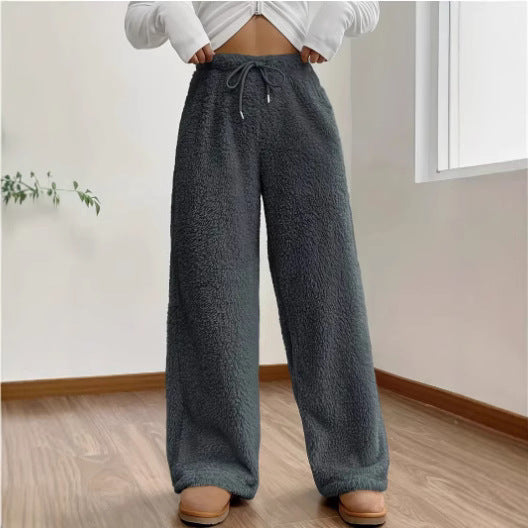 Damen Plüschstoff Freizeithose EB