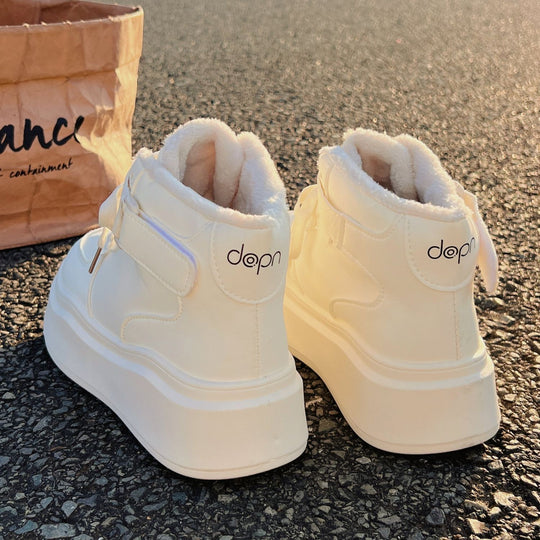 Damen Hohe Winter-Sneaker mit warmem Innenfutter und praktischem Klettverschluss EB