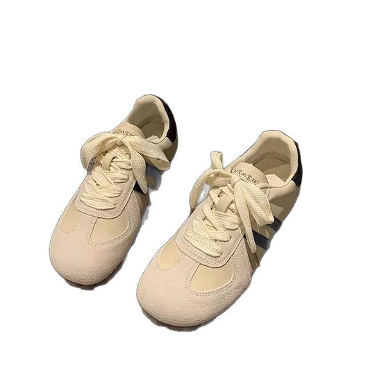 Damen Modische Sneaker mit strukturiertem Obermaterial und rutschfester Sohle EB