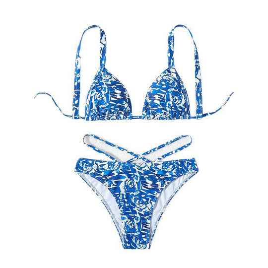 Damen Triangel-Bikini mit modischen Kreuz-Trägern EB