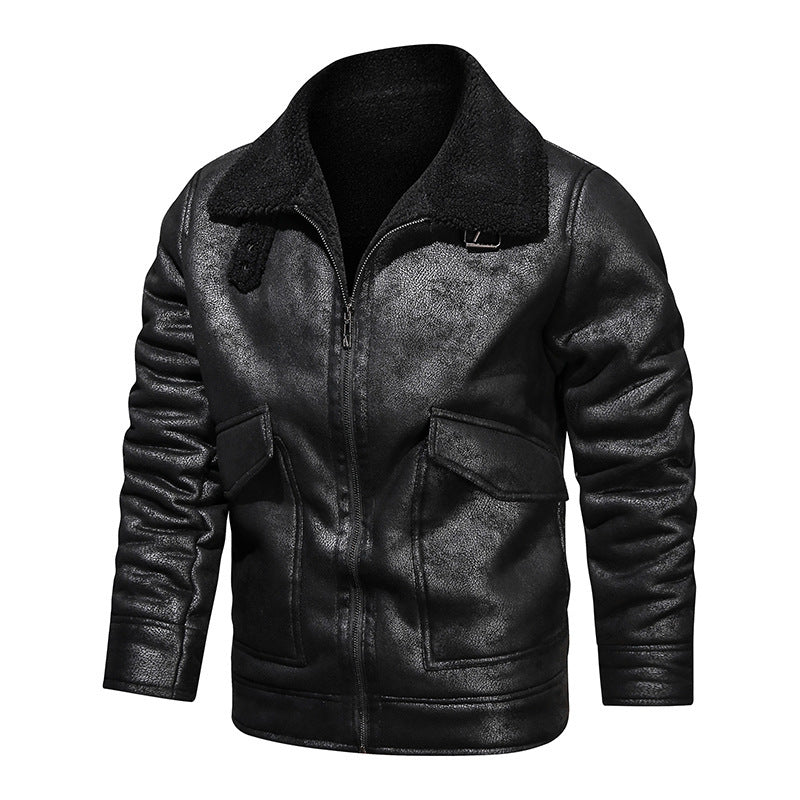 Herren jacke mit warmem Fleeceinnenfutter und praktischen Taschen EB