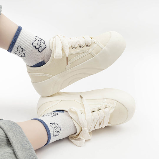 Damen Modische Sneaker mit elastischer Schnürung und komfortabler Sohle EB