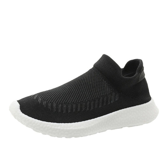 Damen atmungsaktive Slip-On Sneakers mit flexiblem Strick-Obermaterial EB