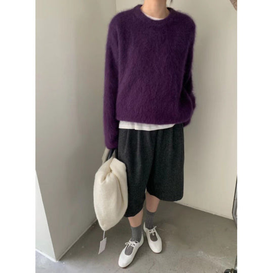 Damen kuscheliger Pullover mit Boxy-Schnitt EB
