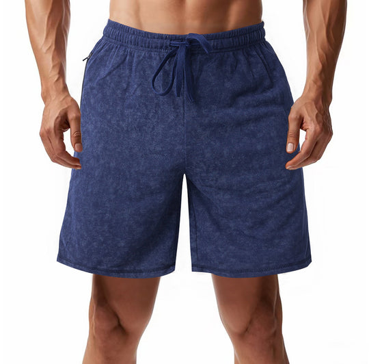 Herren bequeme Freizeit-Shorts aus sanftem Stoff mit verstellbarem Kordelzug EB