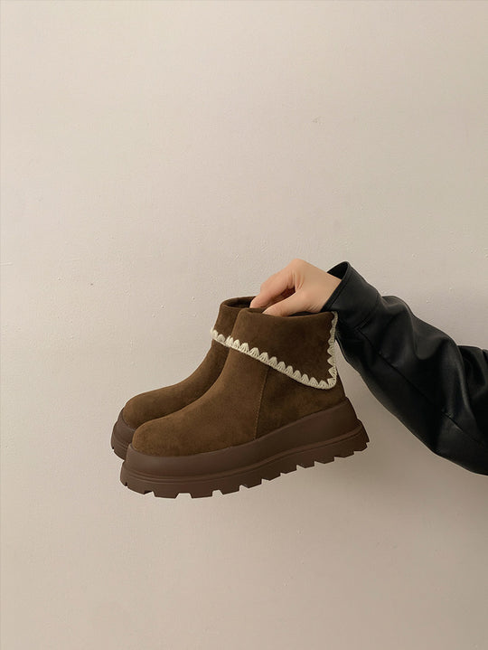 Damen Trendige Chelsea Boots mit modischer Plateau-Sohle EB