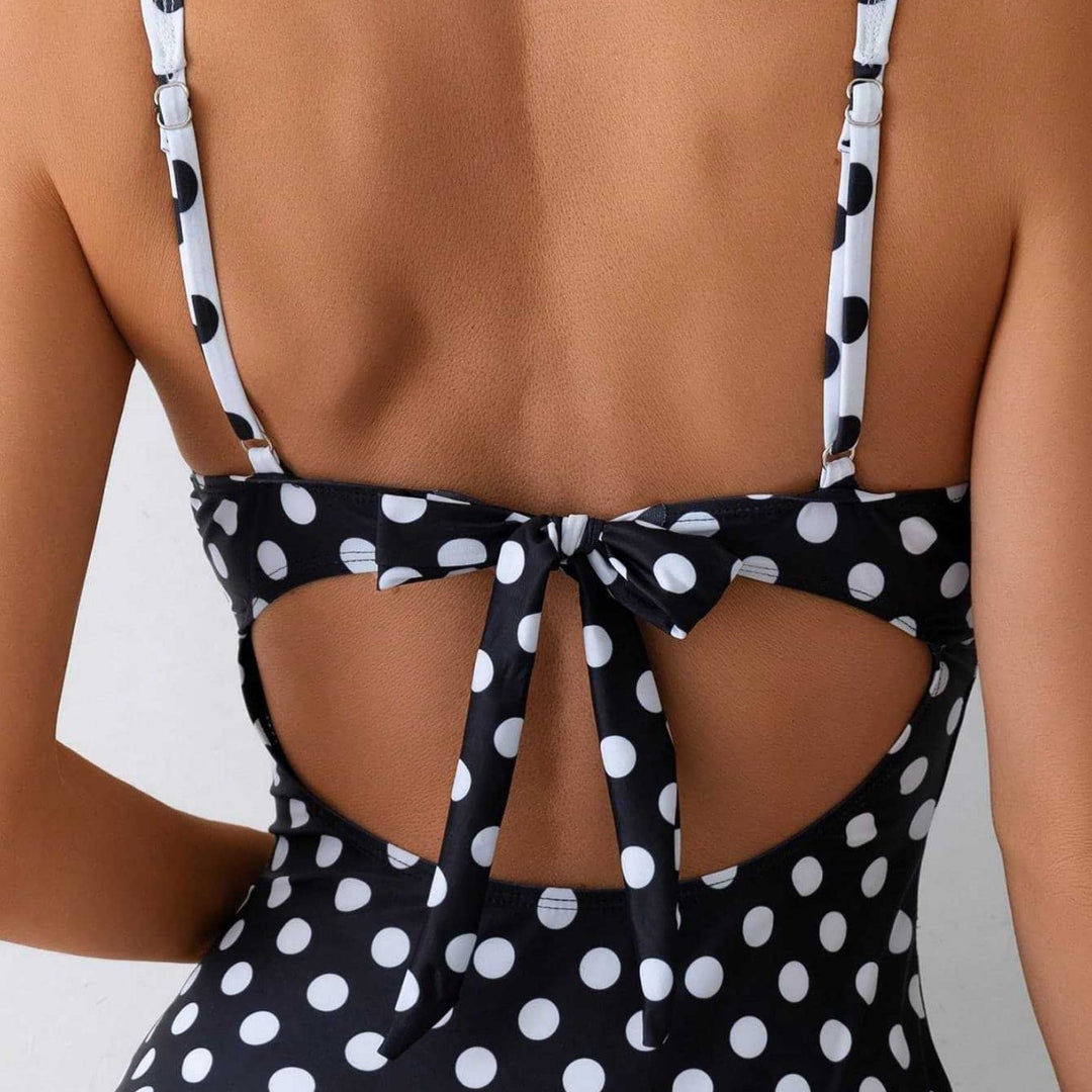 Damen Hochwertiger Bademode mit Vintage-Punkte EB