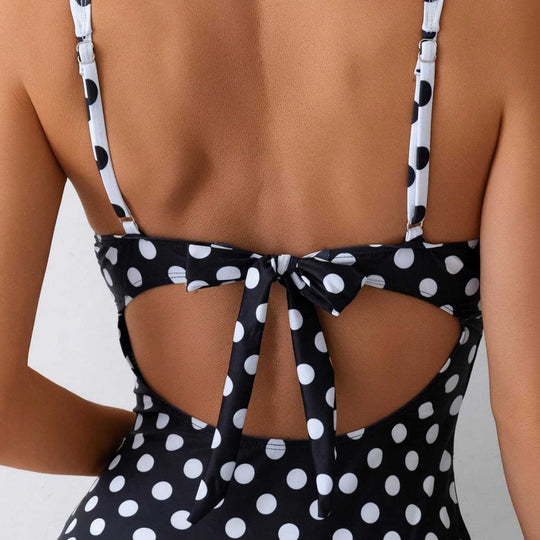 Damen Hochwertiger Bademode mit Vintage-Punkte EB