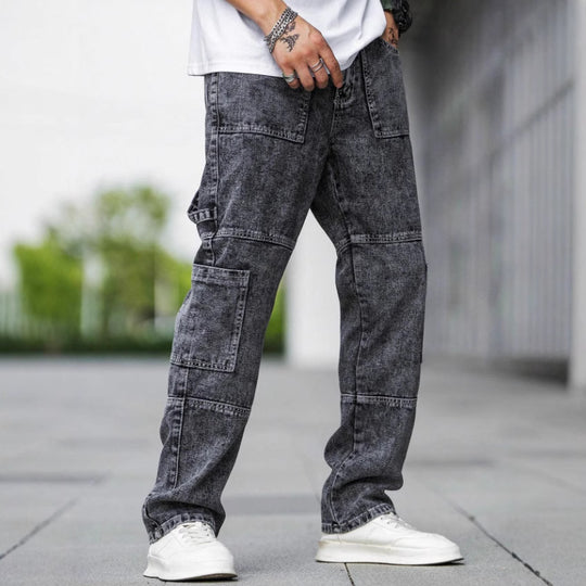 Herren Cargo-Jeans mit modernen Taschen und lässigem Schnitt EB