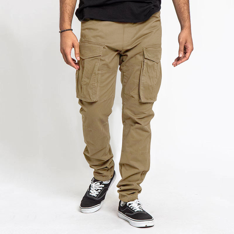 Herren Cargo-Hose mit Mehrfach-Taschen, tapered Passform & Kordelabschluss EB