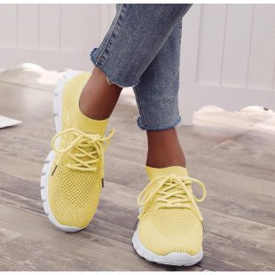 Damen atmungsaktiver Strick-Sneaker mit flexibler Segmentsohle und Komfortfußbett EB