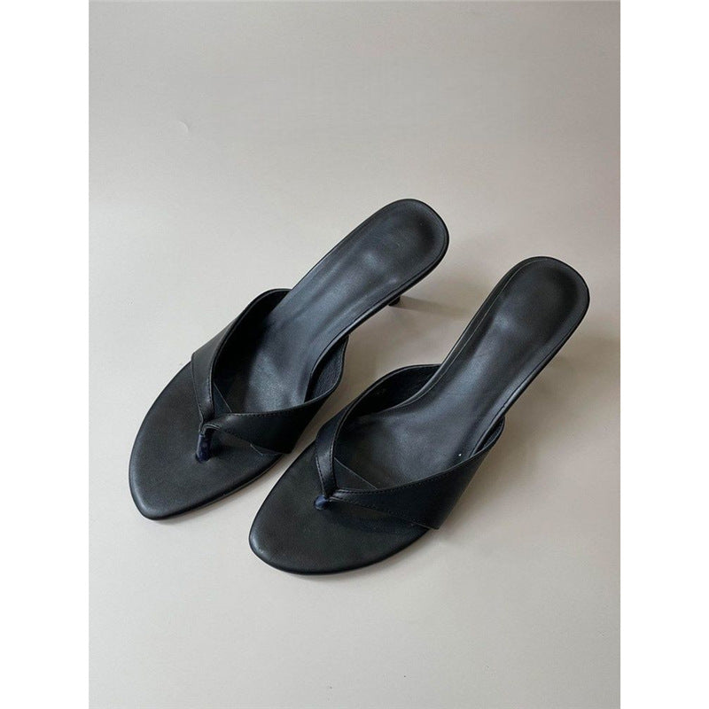 Damen elegante Zehentrenner mit feinem Absatz EB