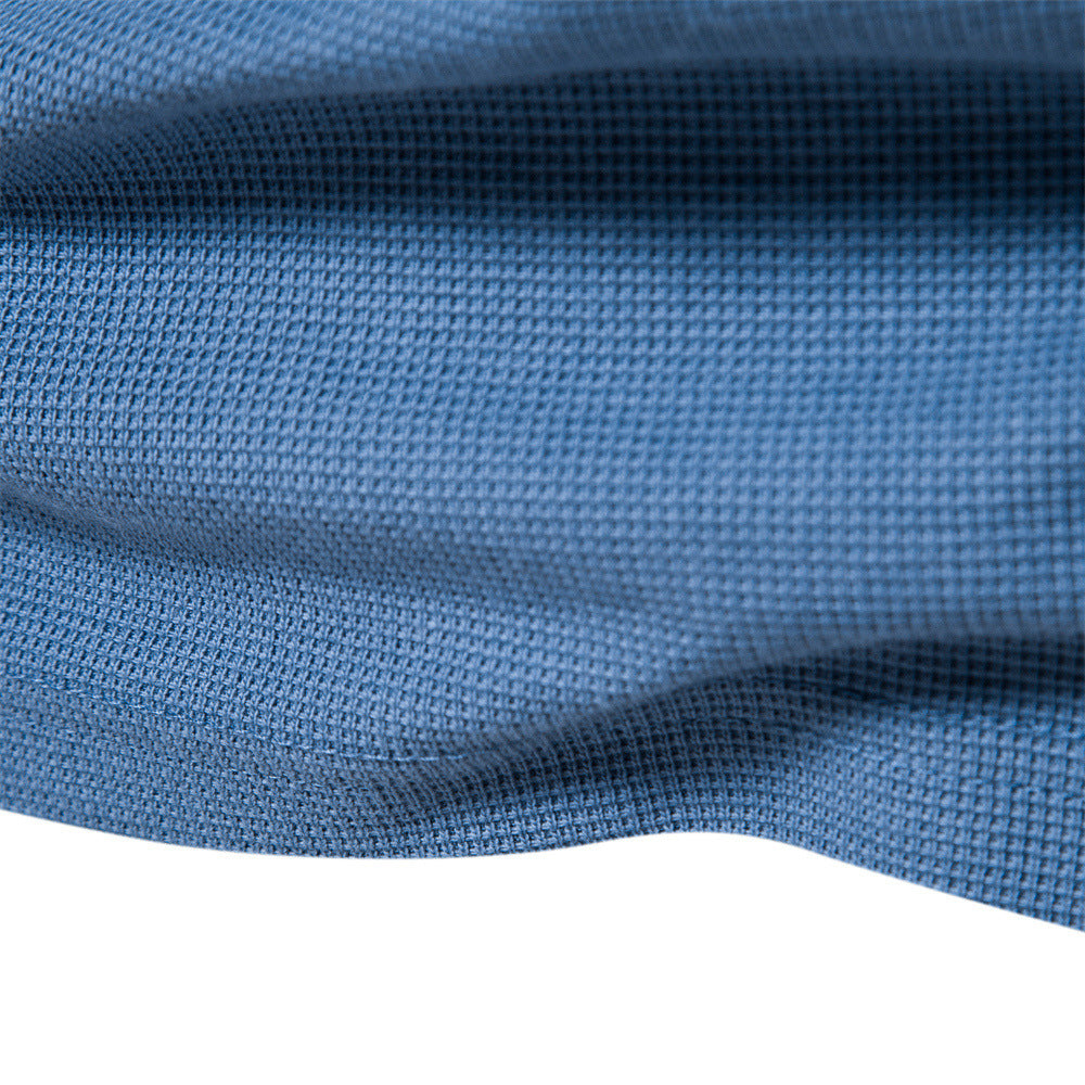 Herren Langarm-Henley-Shirt mit strukturierter Oberfläche und modischer Knopfleiste EB