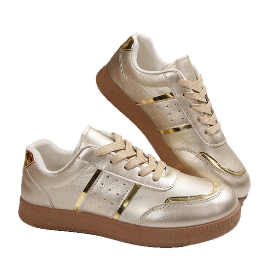 Damen Sportliche Sneakers mit schimmernden Akzenten und rutschfester Laufsohle EB