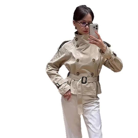 Damen Trenchcoat mit taillierter Silhouette und doppelter Knopfleiste EB
