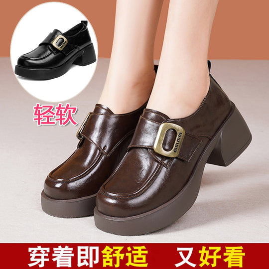 Damen Modische Sling-Pumps mit trendiger Schnallenverzierung und komfortablem Blockabsatz EB