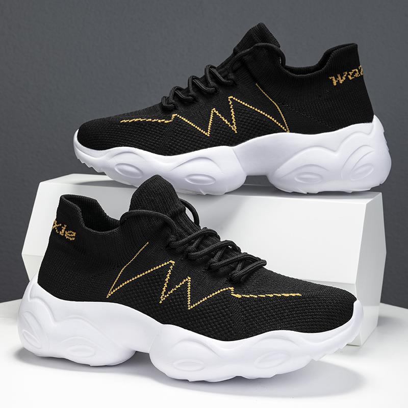 Damen Modische und atmungsaktive Stricksneaker mit elastischem Schaft EB