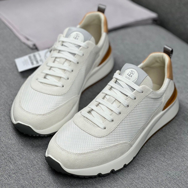 Damen modische Sneakers mit atmungsaktiver Mesh-Oberfläche und eleganten Akzenten EB