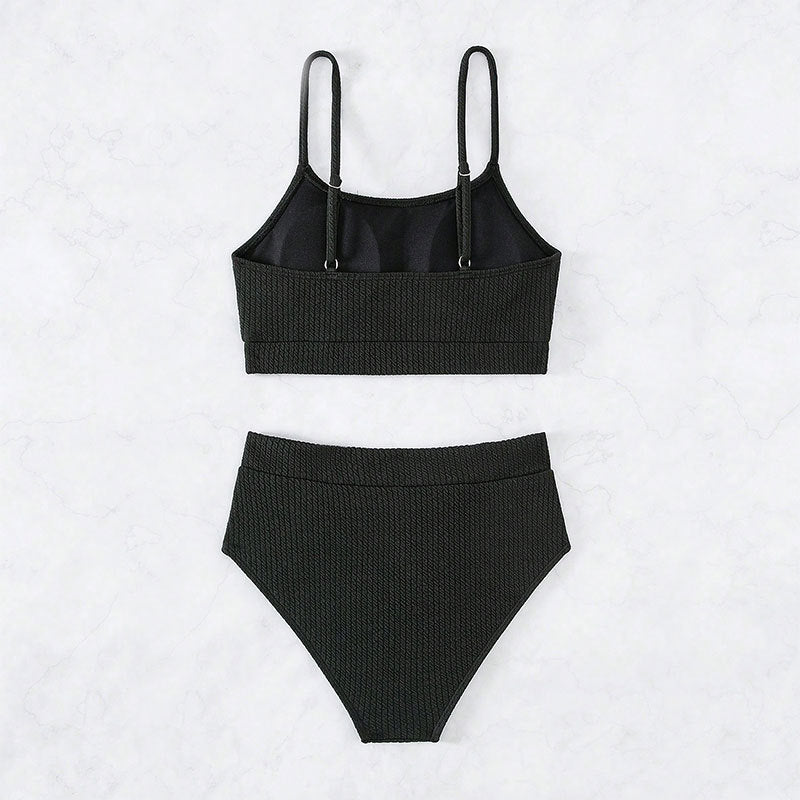 Damen Hochtailliertes Bikinitop mit integriertem Bustier EB