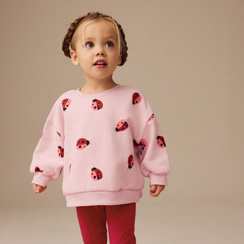 Mädchen Sweatshirt mit fröhlichem Marienkäfer-Motiv EB