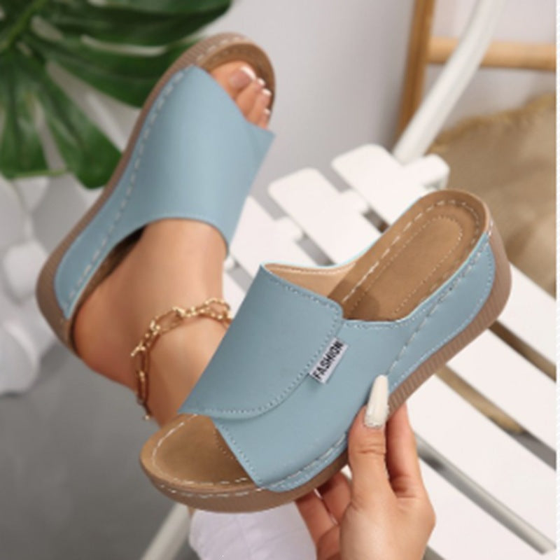 Damen Komfortable Plateau-Sandalen EB