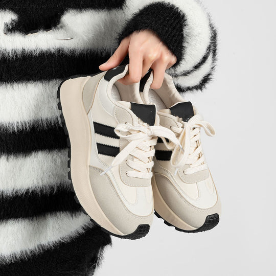 Damen Modische Plateau-Sneaker mit bequemem Fußbett und sportlichem Design EB