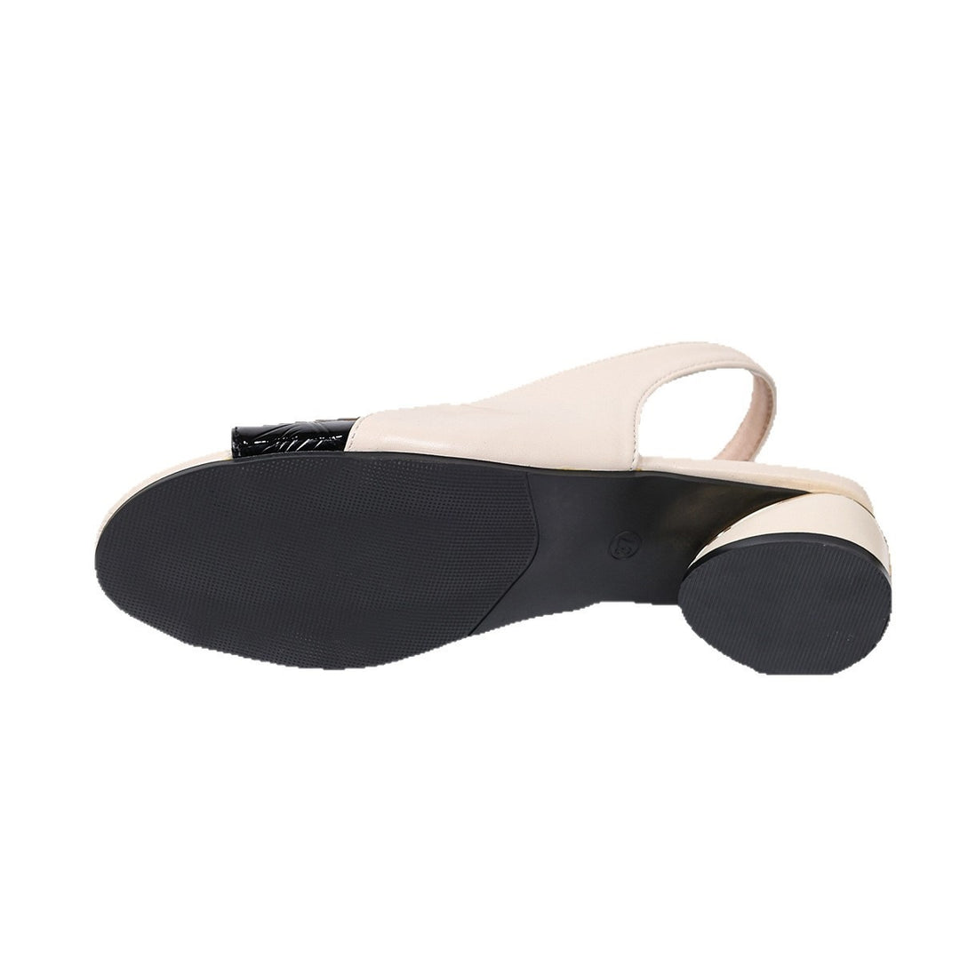 Damen Slingback Sandaletten mit modernem Metallabsatz EB