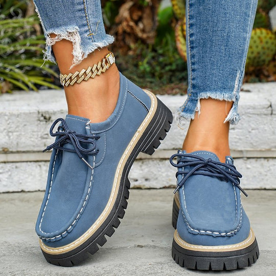Damen Komfortable Walking-Schuhe mit stabiler Profilsohle und lässigem Design EB
