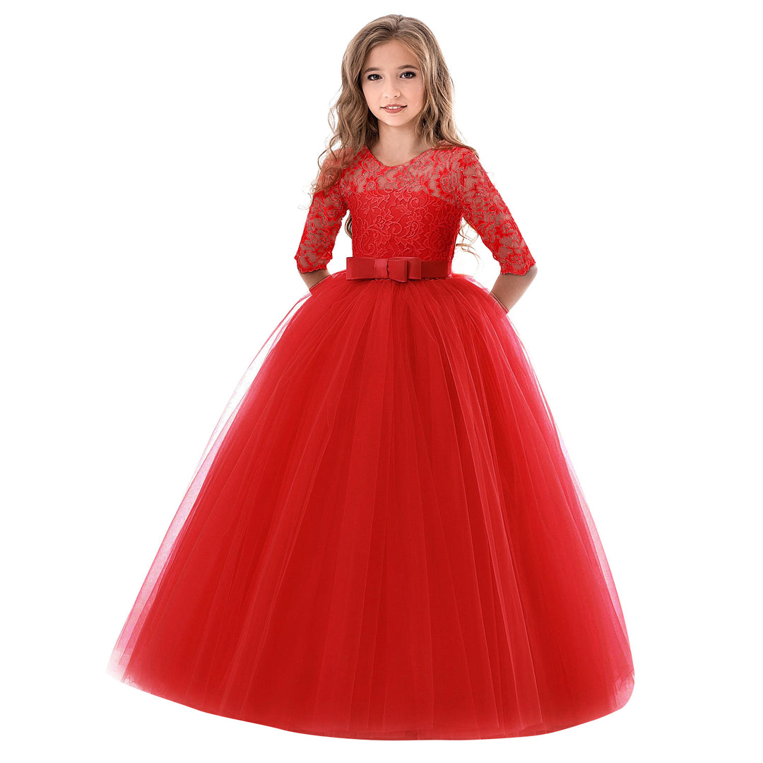 Damen Prinzessinnenkleid mit Spitzenoberteil und Tüllrock EB