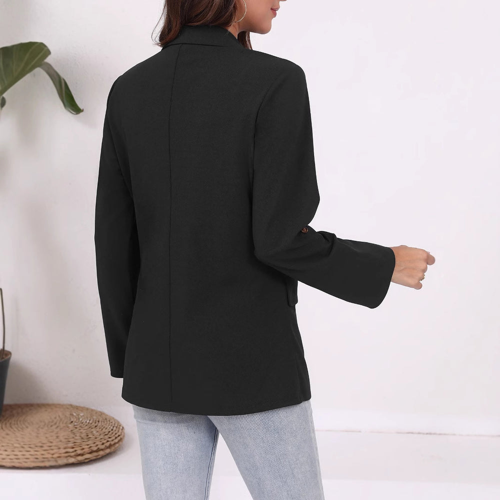 Damen Eleganter Blazer mit gestreiften Ärmeln und klassischem Schnitt EB