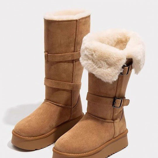 Damen Kuschelige Winterstiefel mit weichem Innenfutter und modischem Design EB