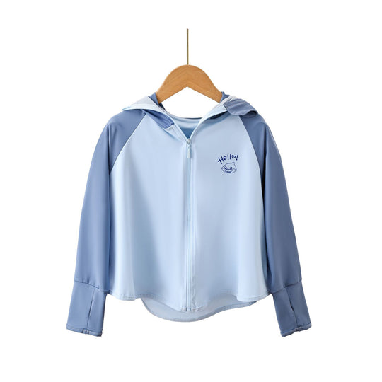 Kinder Sonnenjacke mit Kapuze und UV-Schutz EB