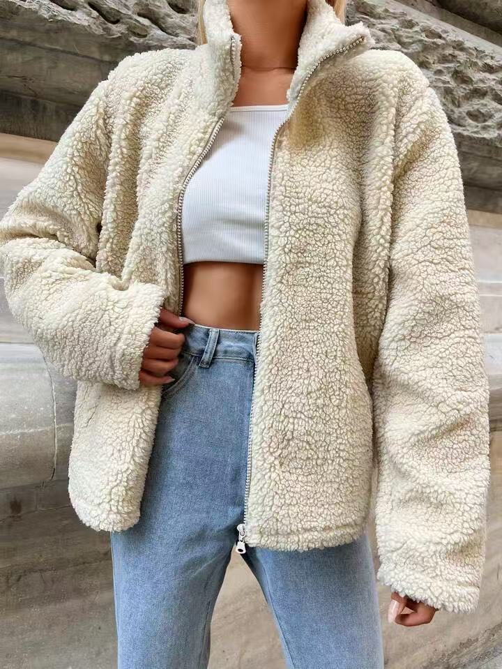 Damen kuscheliger Fleece-Jacke EB