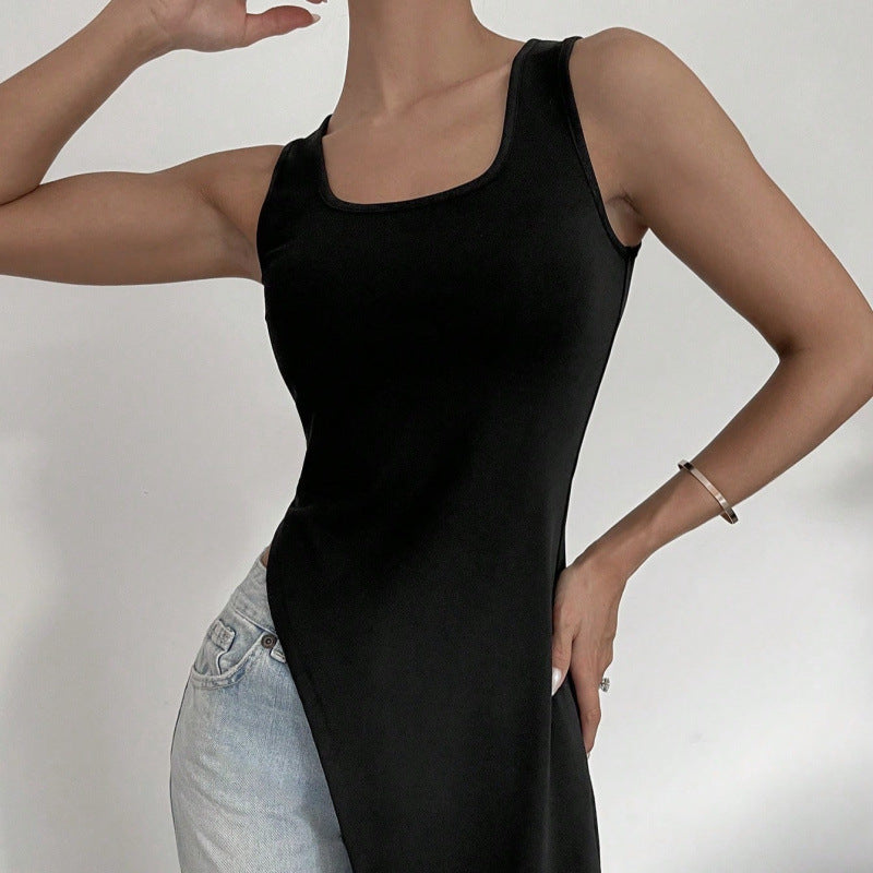 Damen Langarm-Umstands-Tunika mit asymmetrischem Schnitt und stylischen Denim-Elementen EB