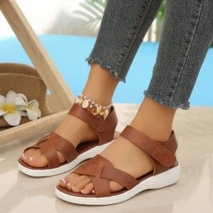 Damen Komfortable und elegante Sandalen mit Cross-Riemen EB