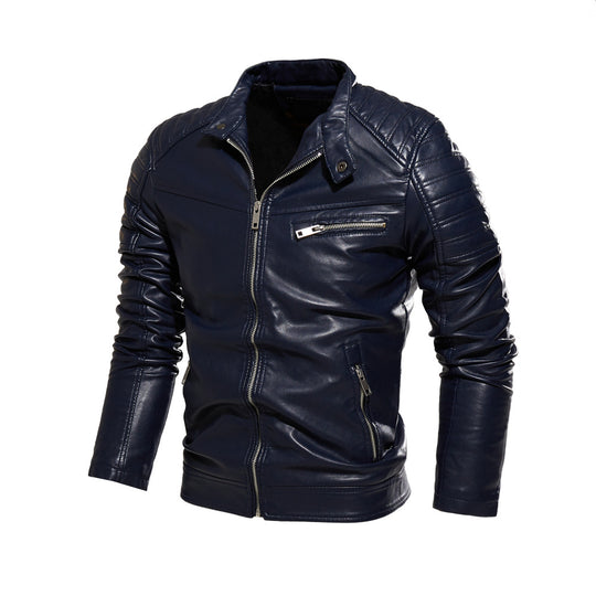 Herren Kunstlederjacke im stylishen Design mit robusten Details EB