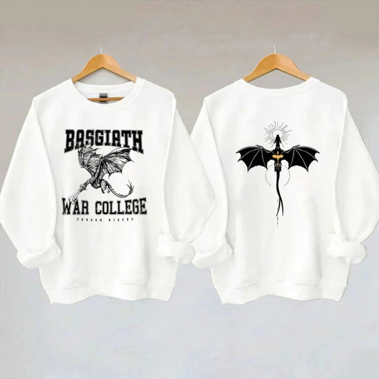 Damen Sweatshirt mit kreativem Drachenmotiv und einzigartigem College-Design EB