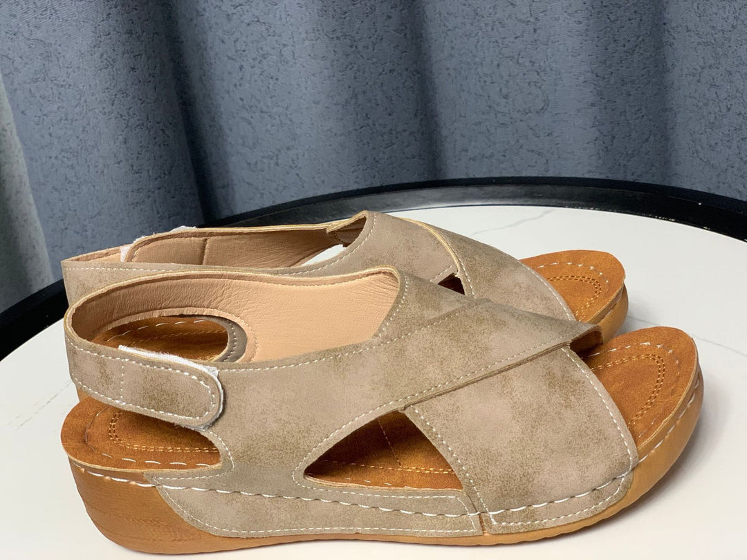 Damen bequeme Sommer-Sandalen mit atmungsaktiver Struktur und rutschfester Sohle EB