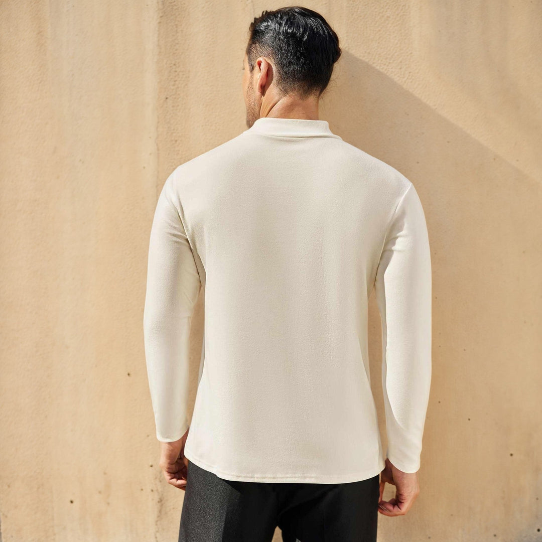 Herren Stehkragen Pullover Aus Weichem Baumwollmix EB