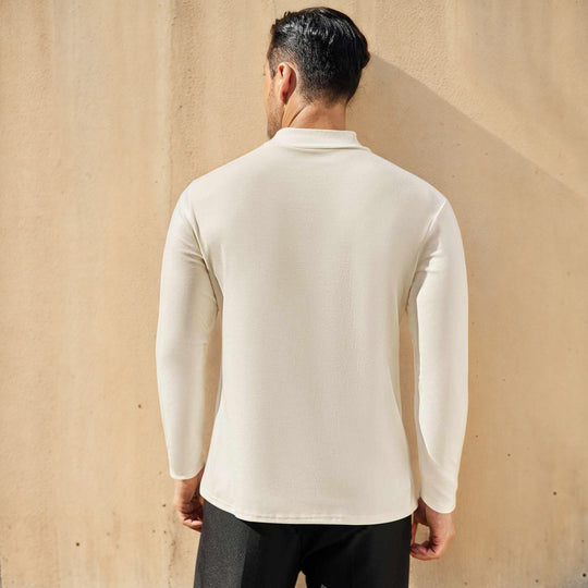 Herren Stehkragen Pullover Aus Weichem Baumwollmix EB