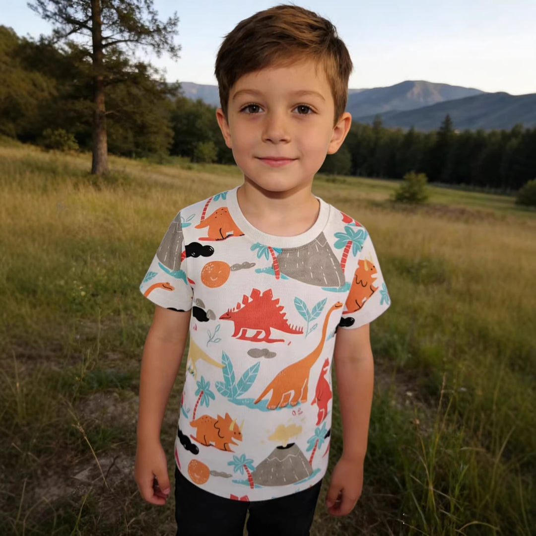 Jungen T-Shirt mit lebhaftem Dinosaurier-Motiv EB
